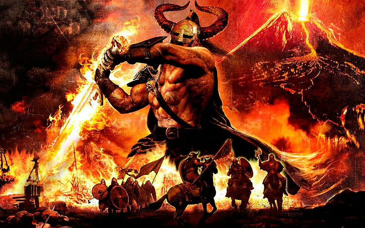 Amon Amarth, battle, Death metal, digital art, fantasy Art