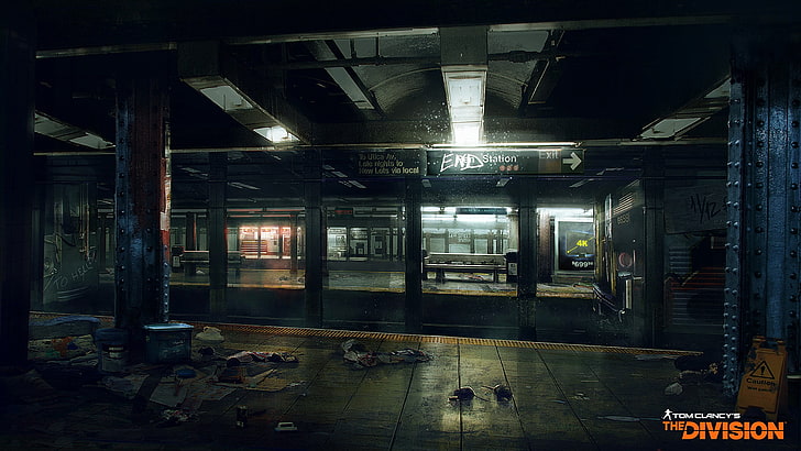 Tom Clancy's The Division digital wallpaper, subway, underground