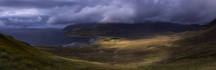 Scotland Landscape Coast, Europe, United Kingdom, Dark, View