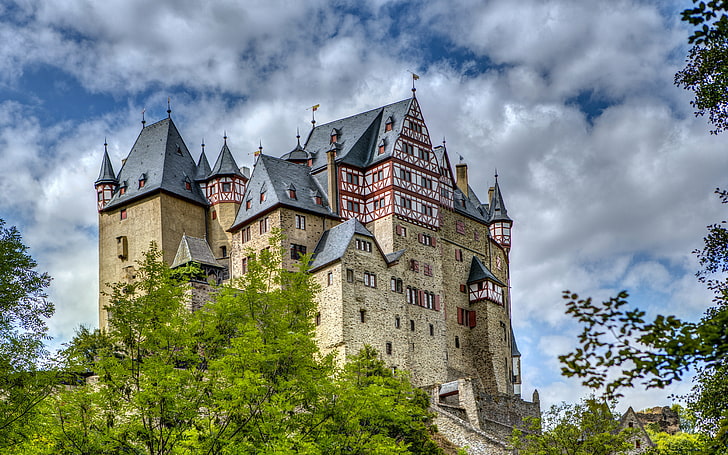 Eltz Castle Is A Medieval Castle Nestled In The Hills Above The Moselle River Between Koblenz And Trier, Germany