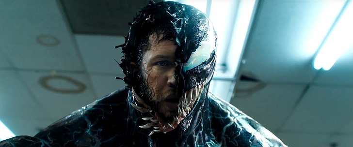 Venom, Tom Hardy, one person, portrait, headshot, hair, indoors