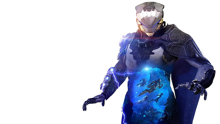 Anthem, Bioware, white background, clothing, one person, copy space