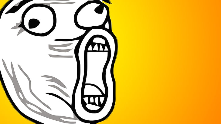 HD wallpaper: meme, troll face, cartoon, simple background, yellow,  creativity | Wallpaper Flare