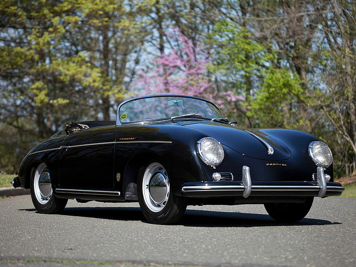 1955, 356, porsche, retro, speedster, supercar, supercars, HD wallpaper