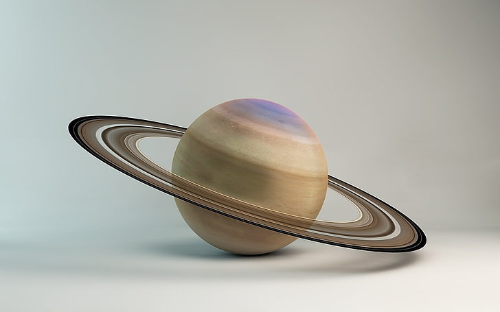 planet, Saturn, planetary rings, studio shot, single object, HD wallpaper