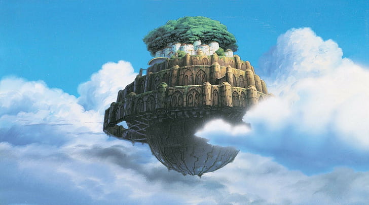 Castle in the Sky, anime, Studio Ghibli, HD wallpaper
