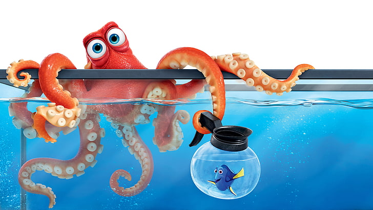 animation, hank, nemo, octopus, fish, Finding Dory