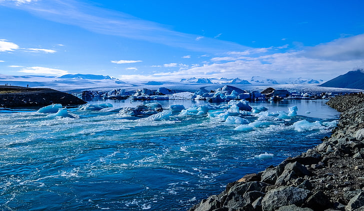 body of water, iceland, ocean, shore, nature, snow, glacier, iceberg - Ice Formation