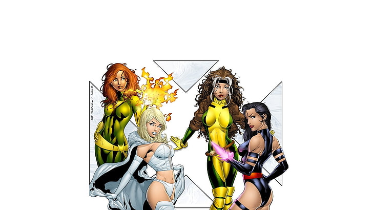 X-Men, Emma Frost, Phoenix (Marvel Comics), Psylocke (Marvel Comics), HD wallpaper