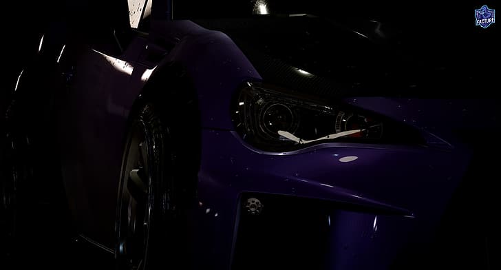 Subaru BRZ, Nissan Skyline GT-R R34, purple, silver, Need for Speed, HD wallpaper