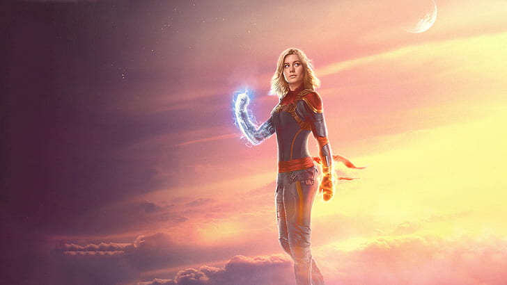 Brie Larson as Captain Marvel, HD wallpaper
