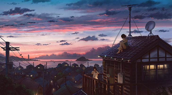 Animated landscape anime HD phone wallpaper  Peakpx