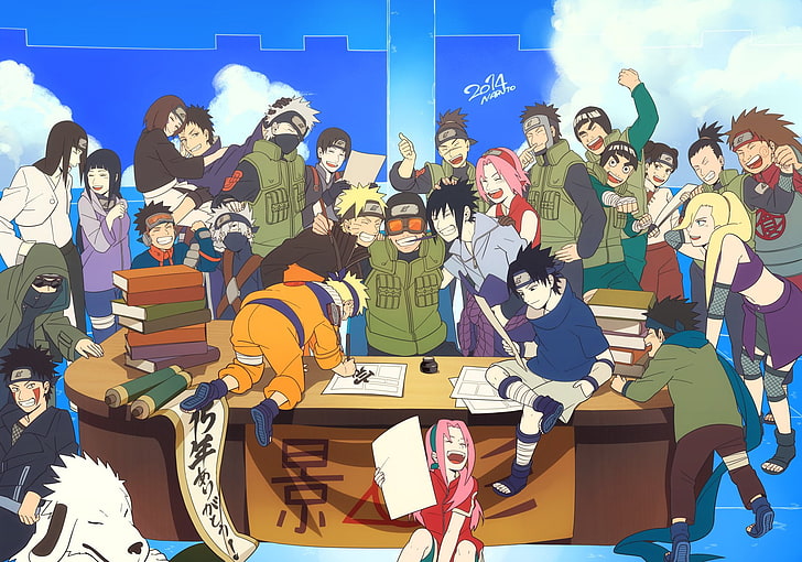 Naruto Shippuden, Anime, Akamaru (Naruto), Chōji Akimichi, Hinata Hyūga, HD wallpaper