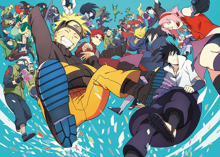 Anime, Naruto, Chōji Akimichi, Deidara (Naruto), Gaara (Naruto)