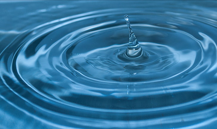 body of water, water drops, macro, ripples, nature, rippled, motion, HD wallpaper