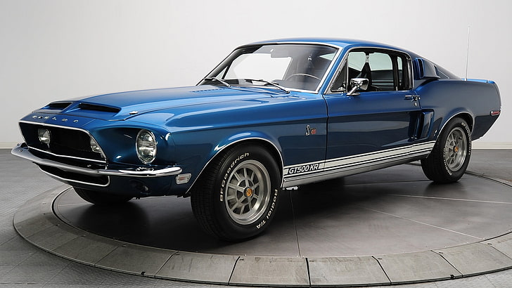 blue Ford Mustang, car, mode of transportation, motor vehicle, HD wallpaper