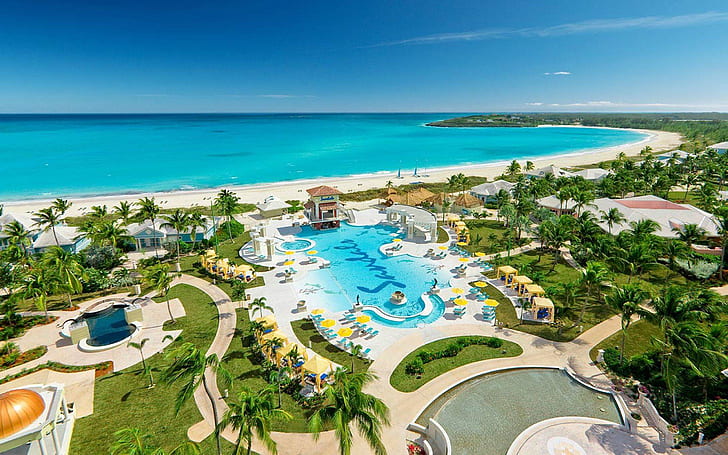 Luxury Resort In The Bahamas Sandals Emerald Bay Air View Wallpaper Hd 2560×1600, HD wallpaper