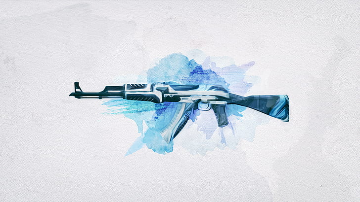 black and white AK-47 wallpaper, Counter-Strike: Global Offensive