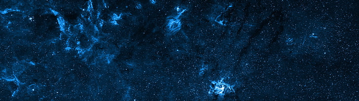 galaxy digital wallpaper, multiple display, space, stars, colorful