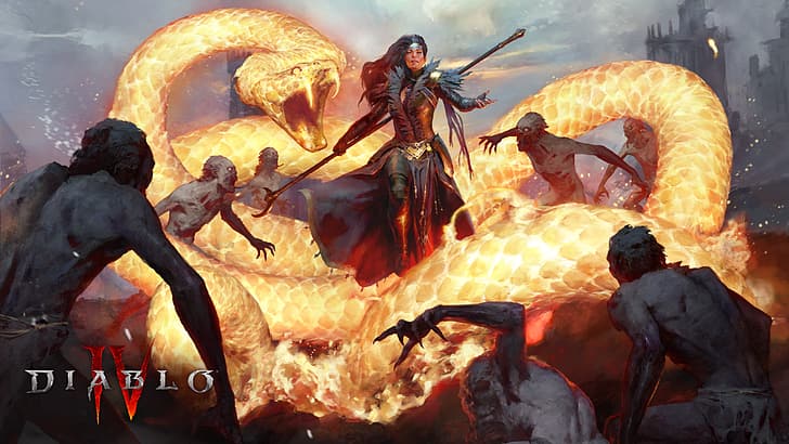 Diablo IV, video game art, Blizzard Entertainment, HD wallpaper