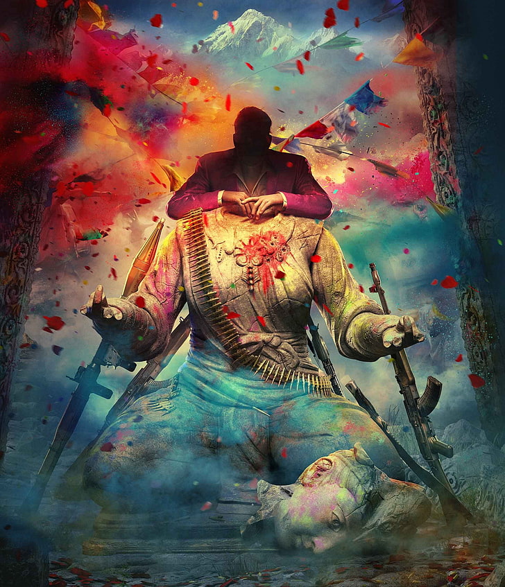 man wearing blazer illustration, technology, video games, Far Cry 4, HD wallpaper