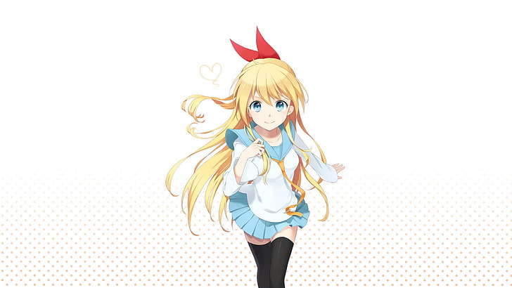 yellow-haired female anime character, anime girls, blonde, long hair