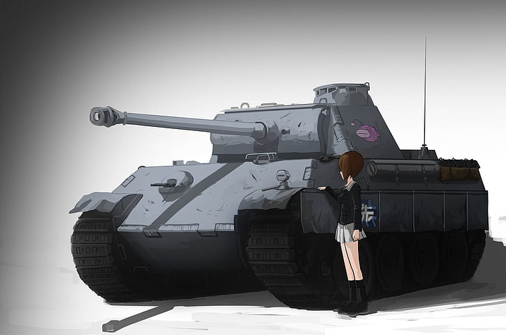Girls und Panzer, Nishizumi Miho, panzer IV, tank, anime girls HD wallpaper