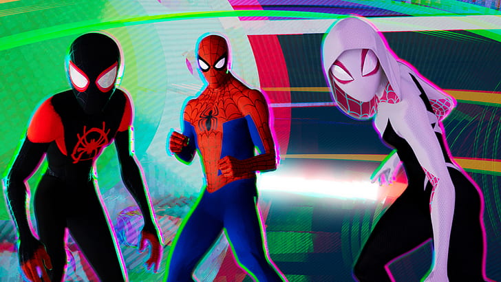 Movie, Spider-Man: Into The Spider-Verse, Miles Morales, Spider-Gwen, HD wallpaper