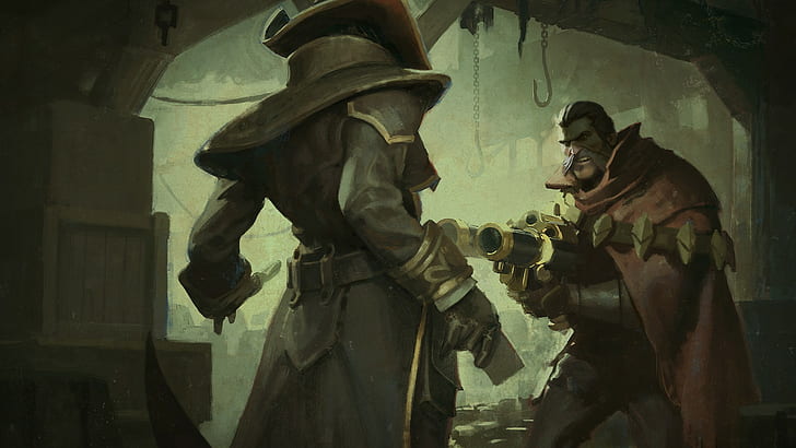 league of legends graves twisted fate, HD wallpaper