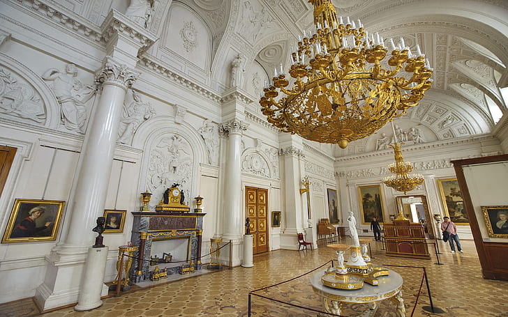 Saint Petersburg Russia White Hall Hermitage Museum Petersburg, HD wallpaper