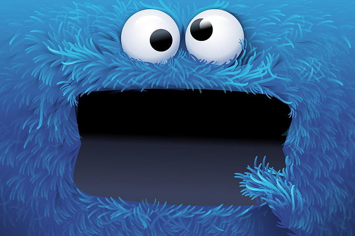 Cookie Monster, opera, hello, backgrounds, illustration, animal