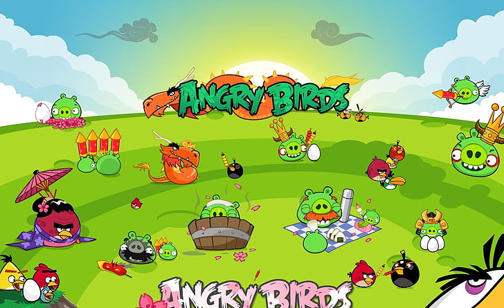 Angry Birds Seasons Party, Angry Birds game wallpaper, Games, HD wallpaper