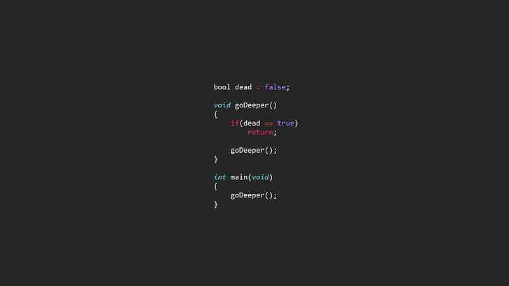 computer, Inception, C (programming language), code, syntax highlighting