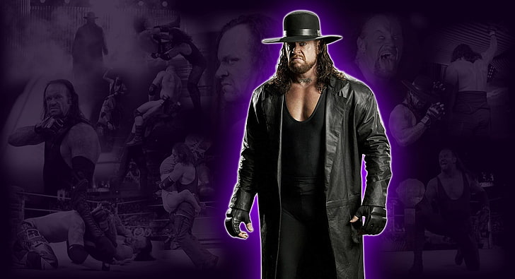 The Undertaker Purple, WWE wrestler Undertaker, indoors, one person