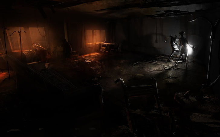 black house interior digital wallpaper, Silent Hill, indoors