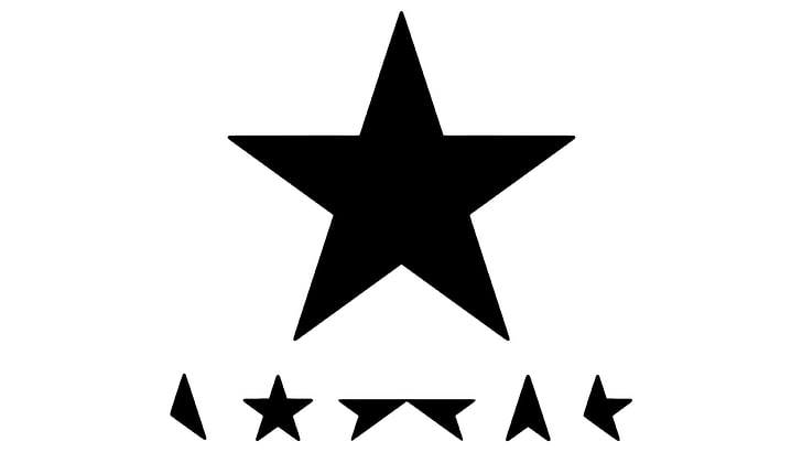 David Bowie, monochrome, music, album covers, shape, star shape