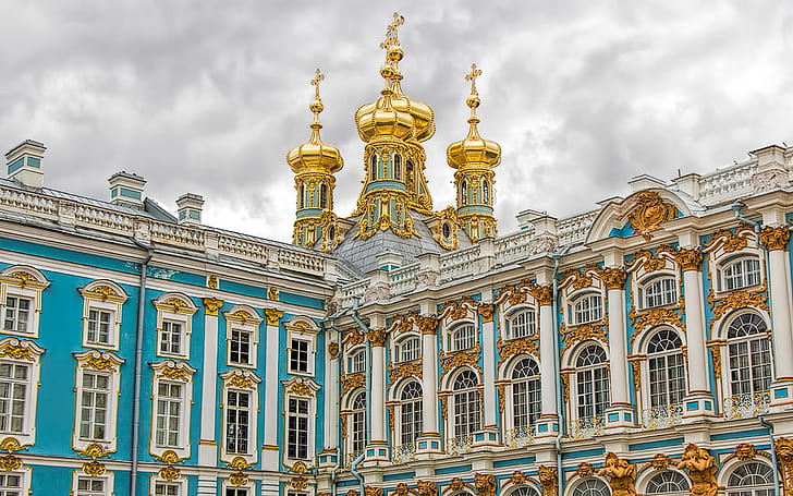 Russia St Petersburg Catherines Palace, HD wallpaper