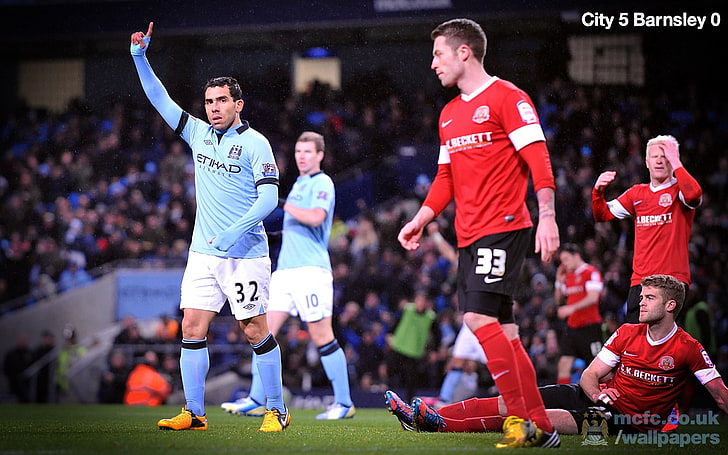 Manchester City 5-0 Barnsley-FA Premier League 201.., sport, group of people, HD wallpaper