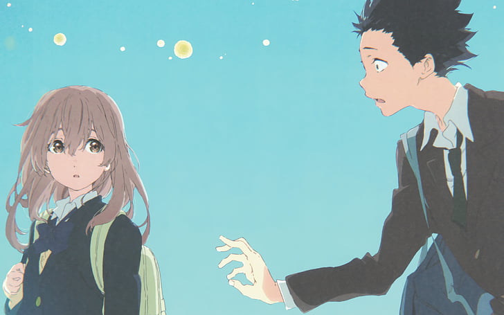Anime, Koe No Katachi, Shouko Nishimiya, Shouya Ishida, two people, HD wallpaper