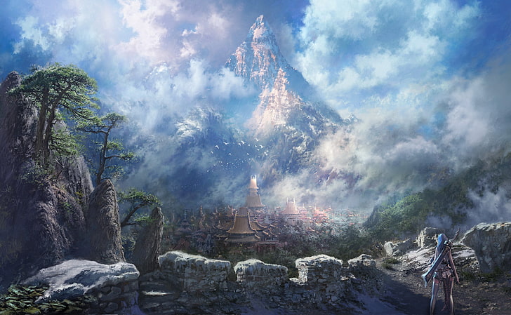 Anime Winter Mountain Wallpapers - Wallpaper Cave