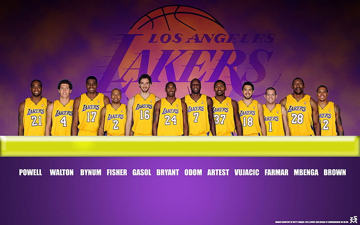 Team, Players, Lakers, HD wallpaper