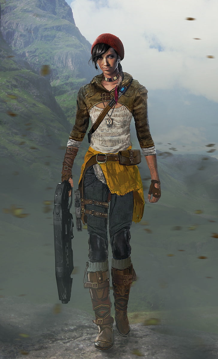 girl carrying rifle digital wallpaper, Gears of War 4, PC gaming