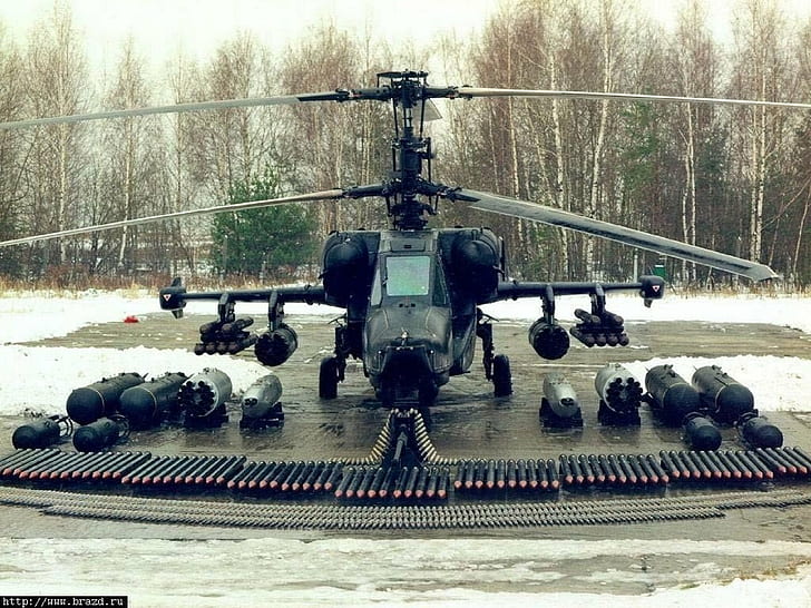 aircraft, attack, black, gunship, helicopter, ka 50, kamov, HD wallpaper
