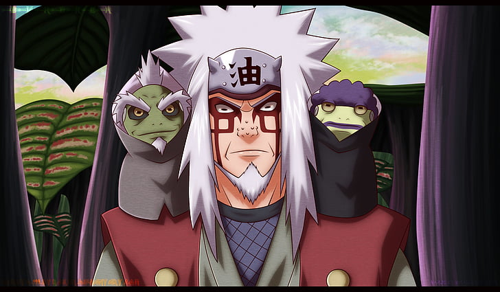 Anime, Naruto, Fukasaku (Naruto), Jiraiya (Naruto), Shima (Naruto), HD wallpaper
