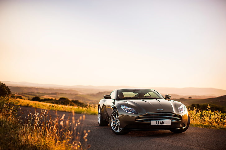 brown Aston Martin coupe, db11, car, outdoors, sports Car, land Vehicle