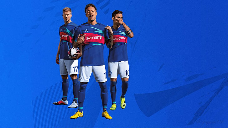 FIFA Online 4, Neymar, Kevin de Bruyne, Paulo Dybala, video games, HD wallpaper