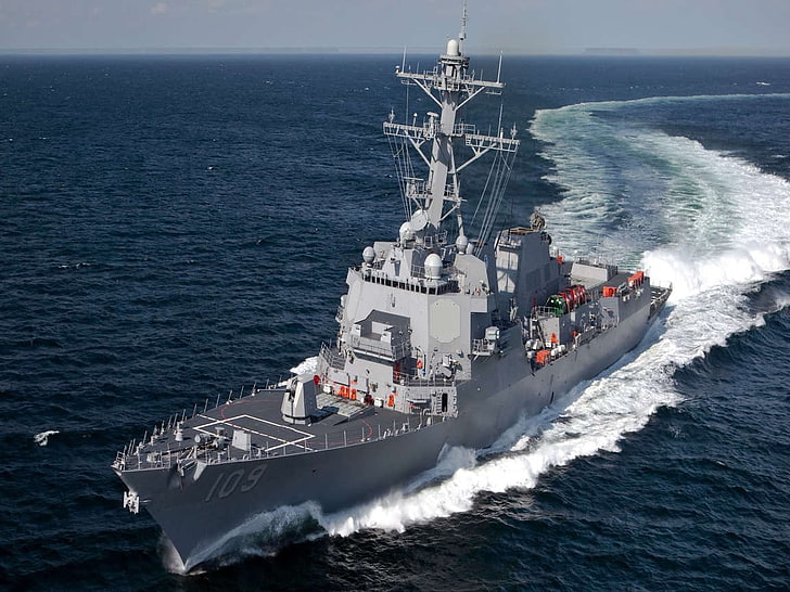 warship, United States Navy, Destroyer, Arleigh Burke Class Destroyer, HD wallpaper