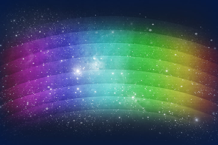 rainbow illustration, wavy, background, lines, dots, glitter