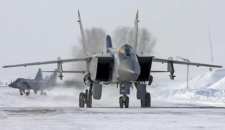 gray fighting jet, winter, snow, wing, Fighter, pair, Engine, HD wallpaper