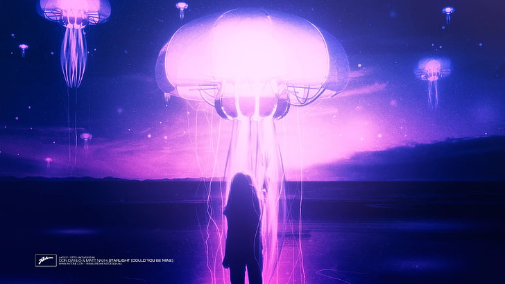 purple jellyfish, Axwell, Eternal Sunshine of the Spotless Mind